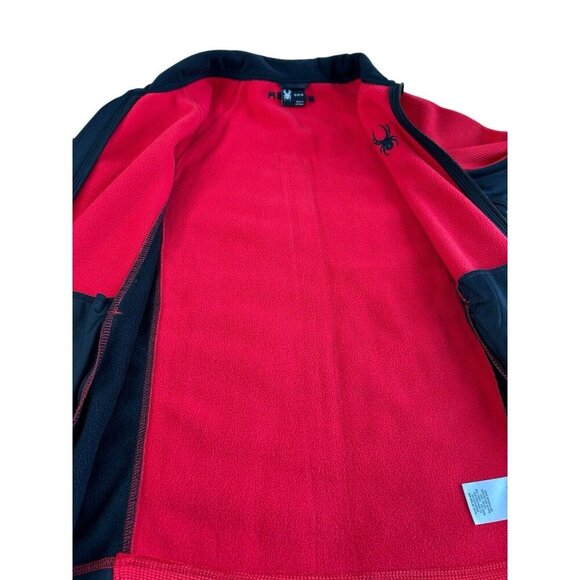 Spyder Core Sweater Jacket Fleece Lined Full Zip Red Men's Sz S Outdoor preppy - Picture 3 of 10